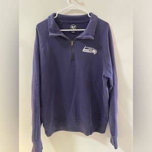 Seahawks Quarter Zip Sports Pullover Top